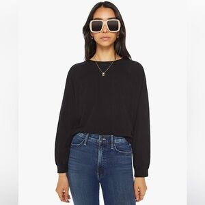 MOTHER- The Long Sleeve Rowdy in black. Sz L